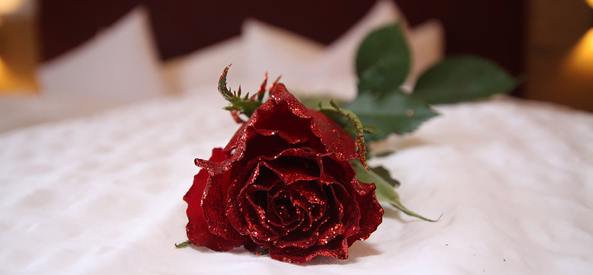 Rose im Schlafzimmer