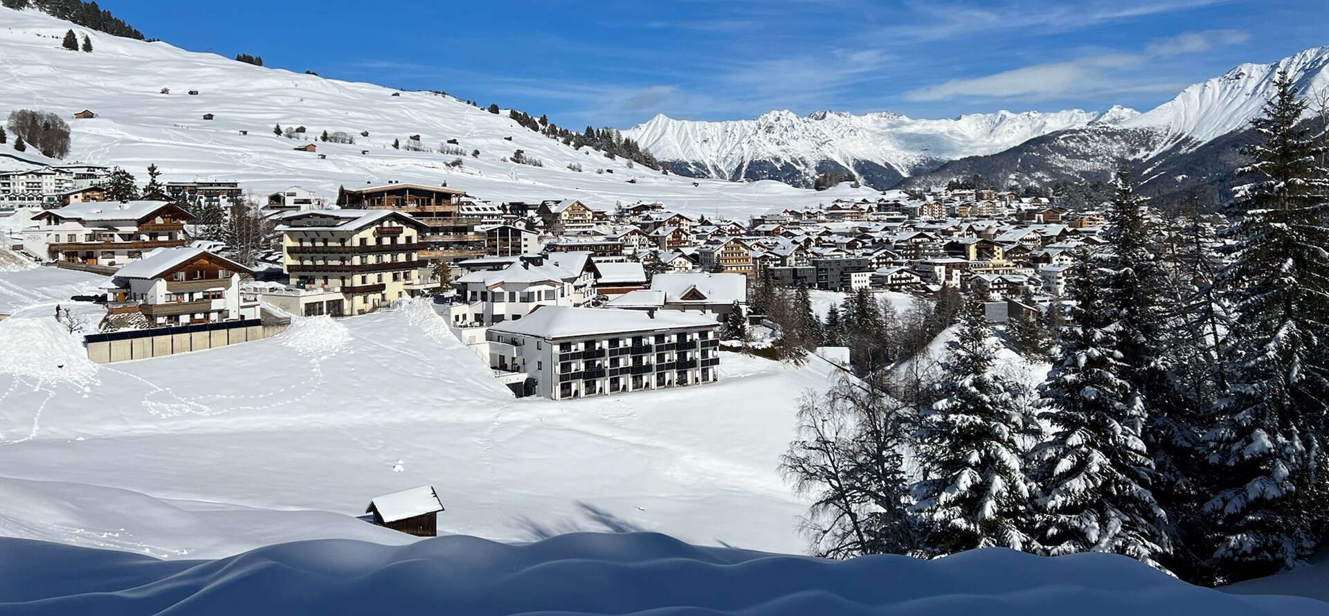 Hotel Bärolina in Serfaus in winter