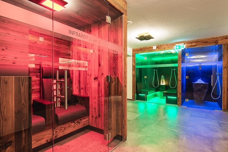 Dampfbad, Eisraum und Infrarotkabine im Hotel Bärolina