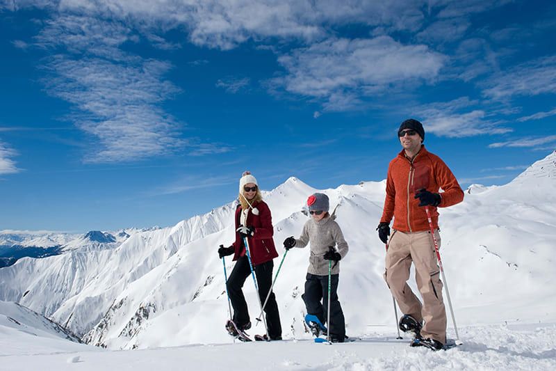 Snowshoeing with the family